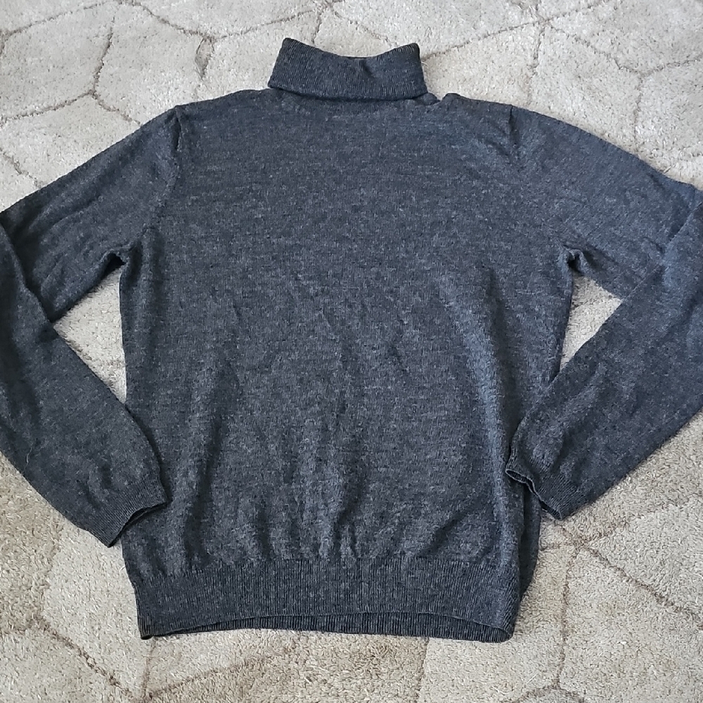 Charcoal Gray Wool Turtleneck